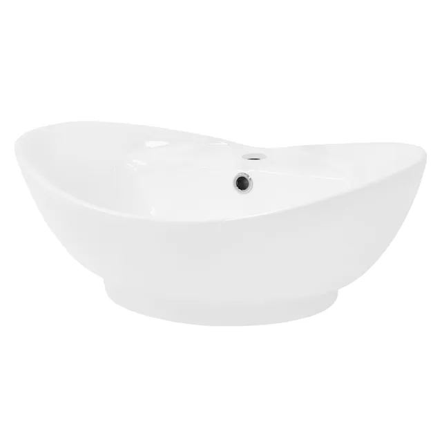 ECD Germany Sanitär Vasque Ovale 59 cm Blanc Céramique