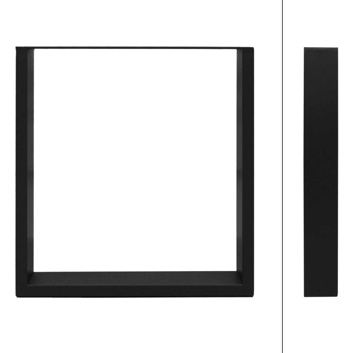 ECD Germany Möbel pieds table U 60x72 cm noir acier lot 2
