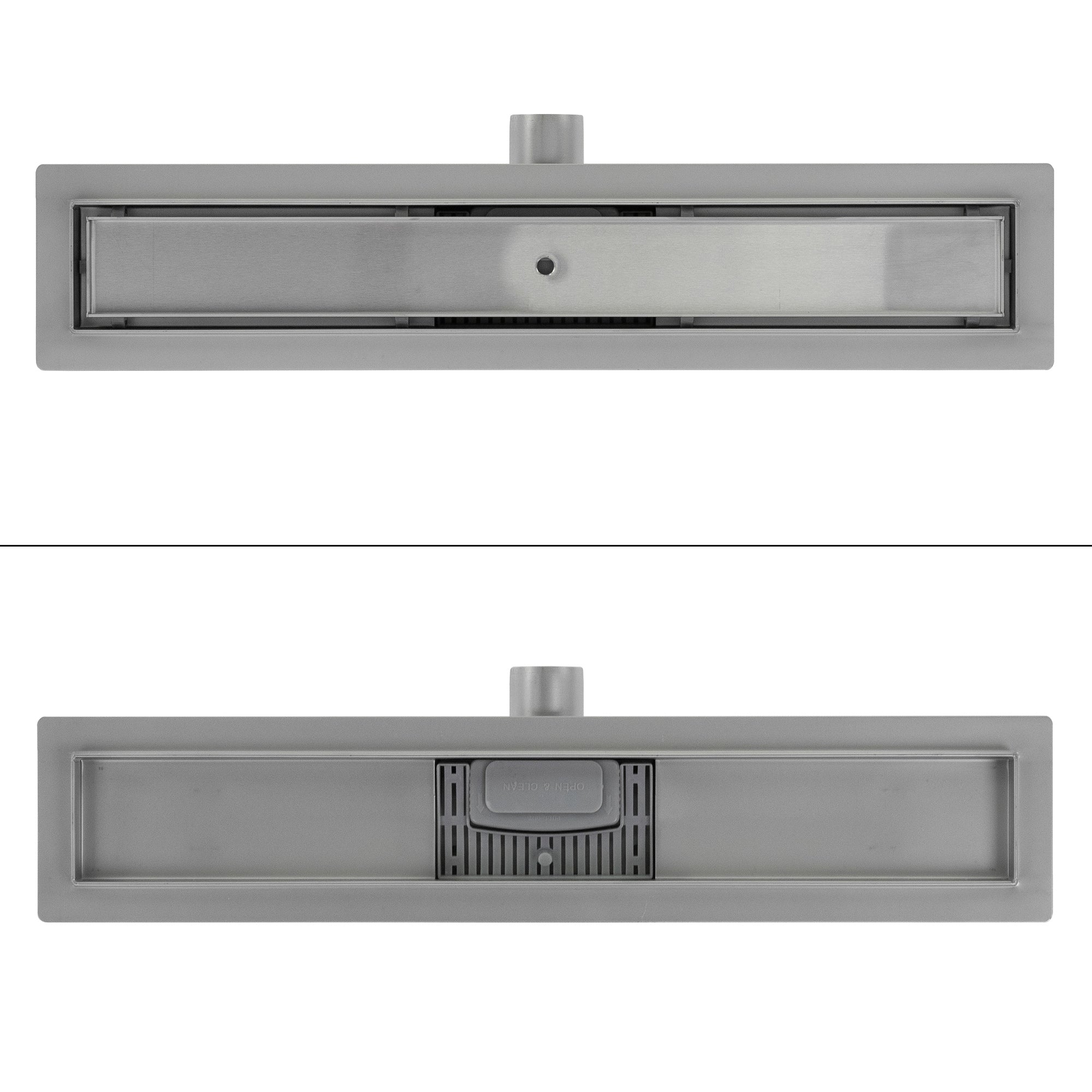 ECD Germany Sanitär caniveau de douche 50 cm inox argent à carreler