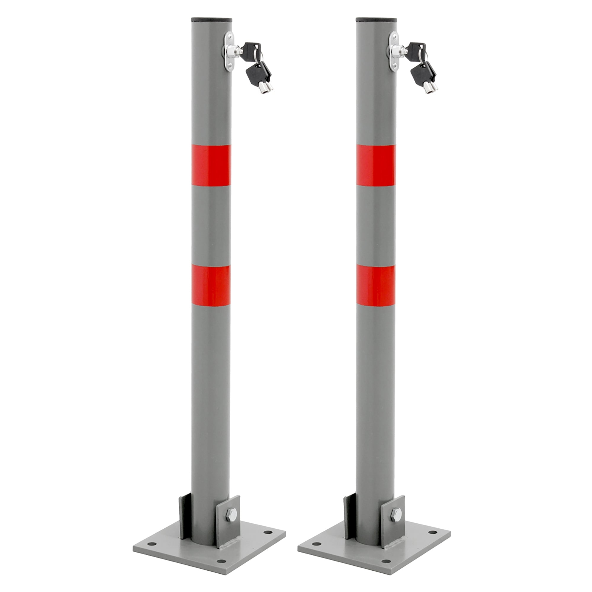 ECD Germany potelet parking rabattable anthracite 71 cm acier lot 2