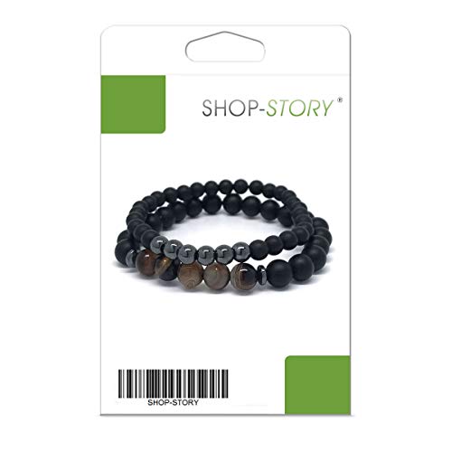 Shop-Story Lifestyle Double bracelet agate hématite mixte