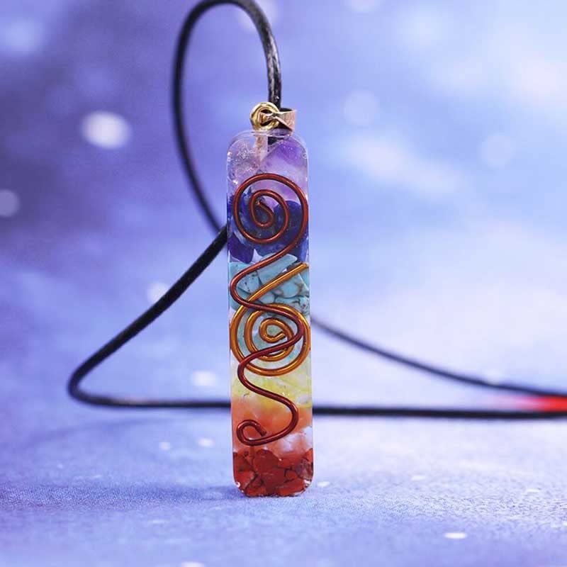 Shop-Story Bien-être Energy Necklace collier orgonite 7 chakras