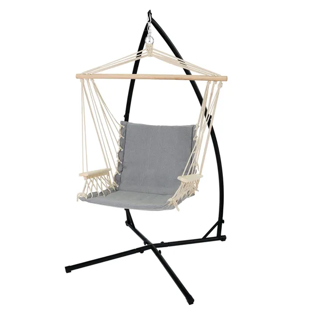 ECD Germany Sport & Freizeit fauteuil suspendu gris 45x100x46 cm