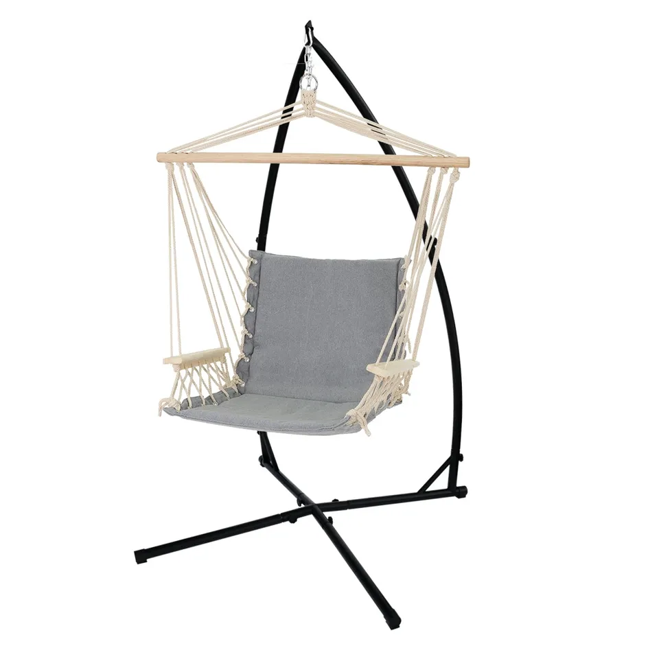 ECD Germany Sport & Freizeit fauteuil suspendu gris 45x100x46 cm