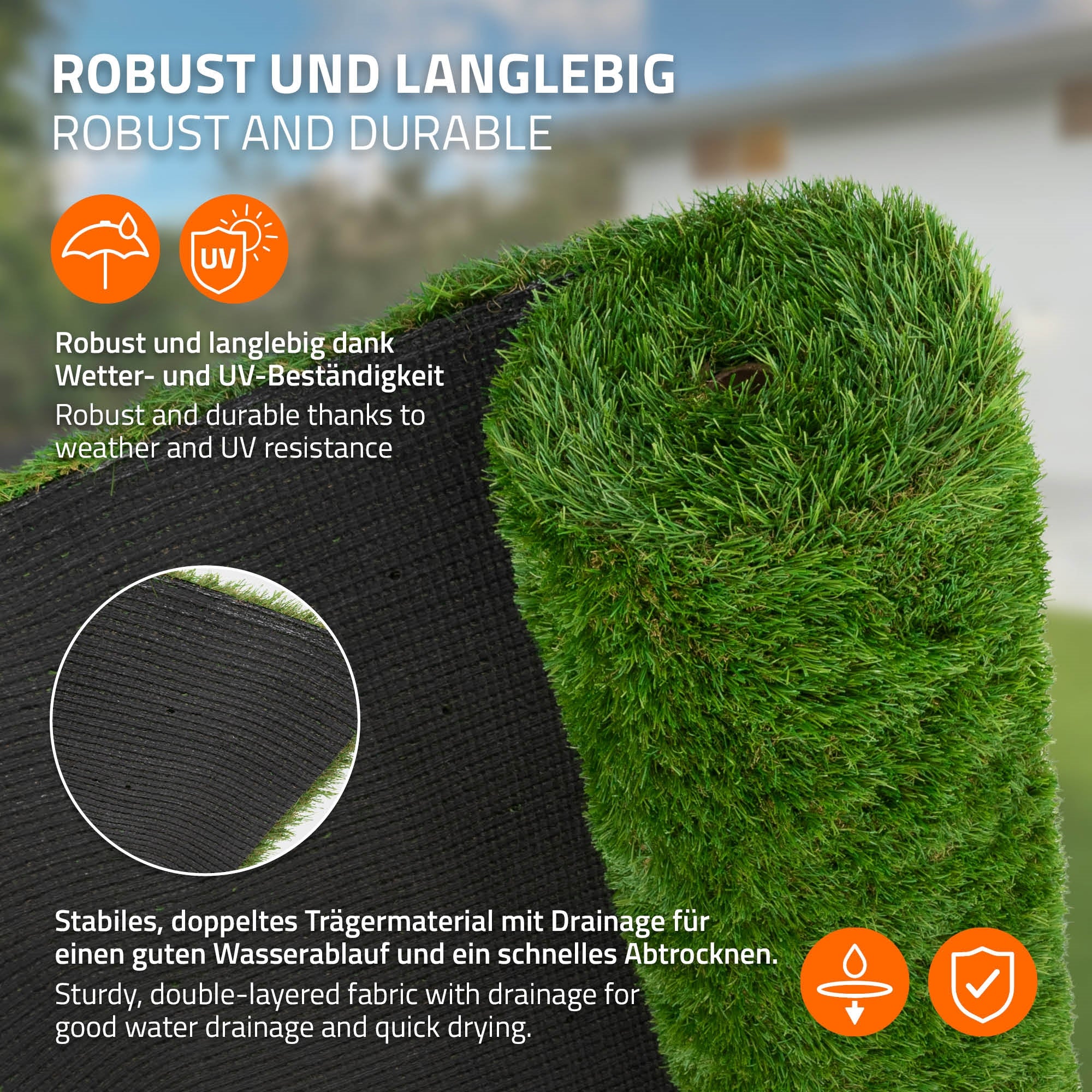ECD Germany Garten gazon synthétique 150x300 cm 35mm vert