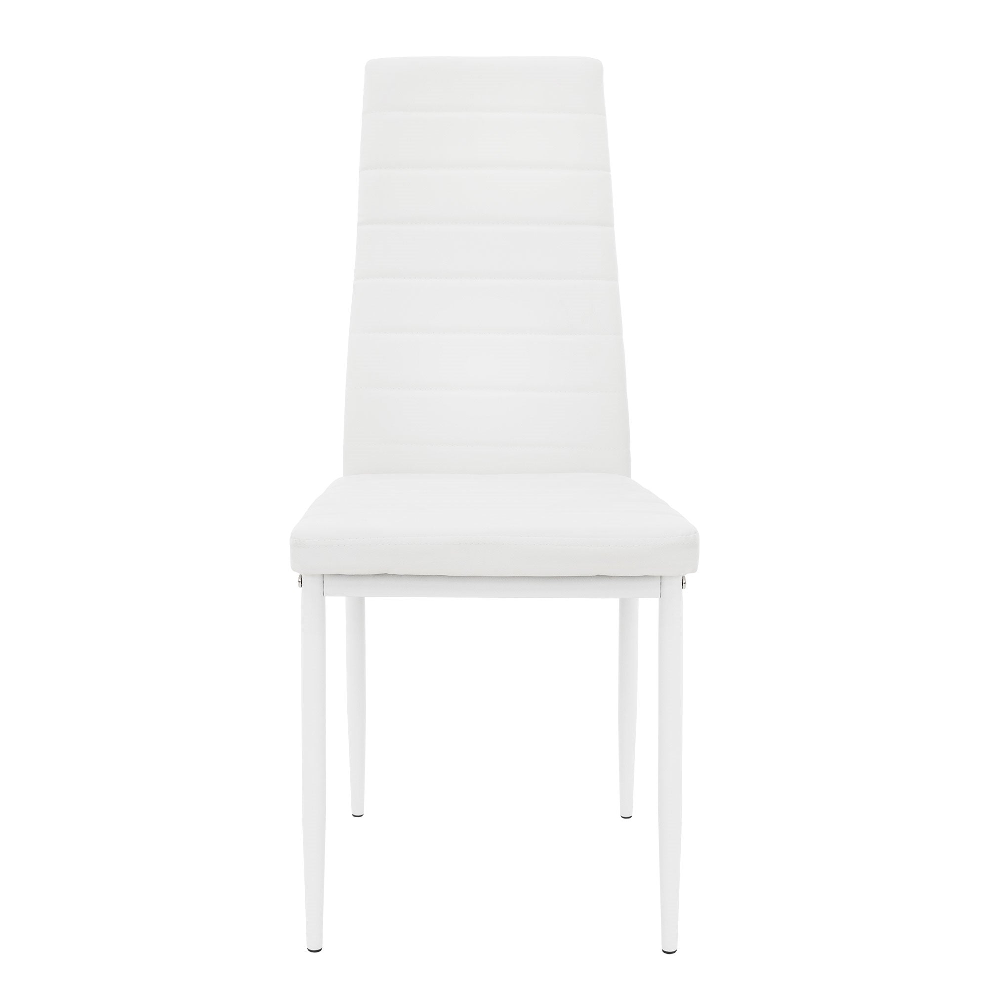 ECD Germany Möbel chaise similicuir blanc dossier haut x4