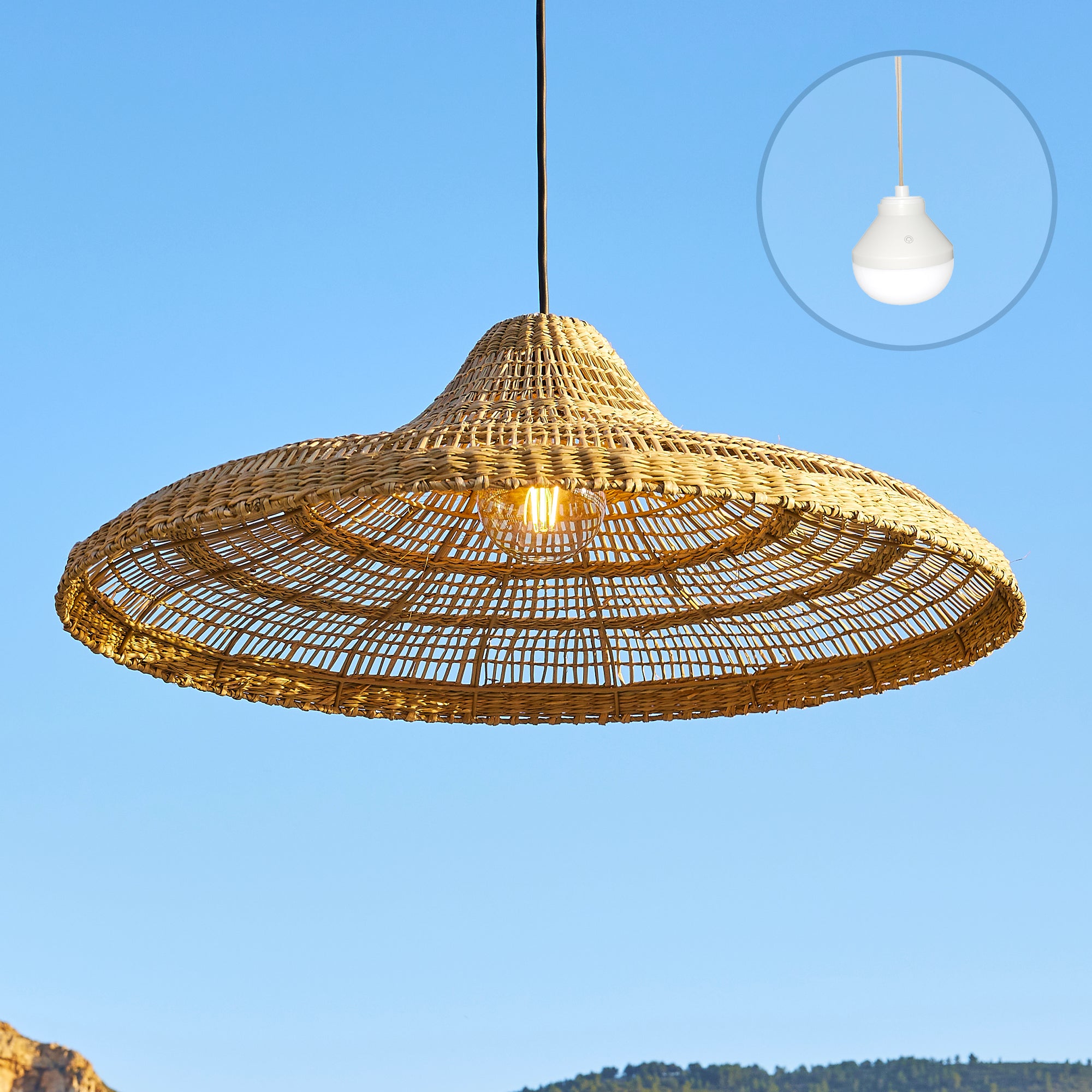 Red Deco Freya Large suspension sans fil herbe marine