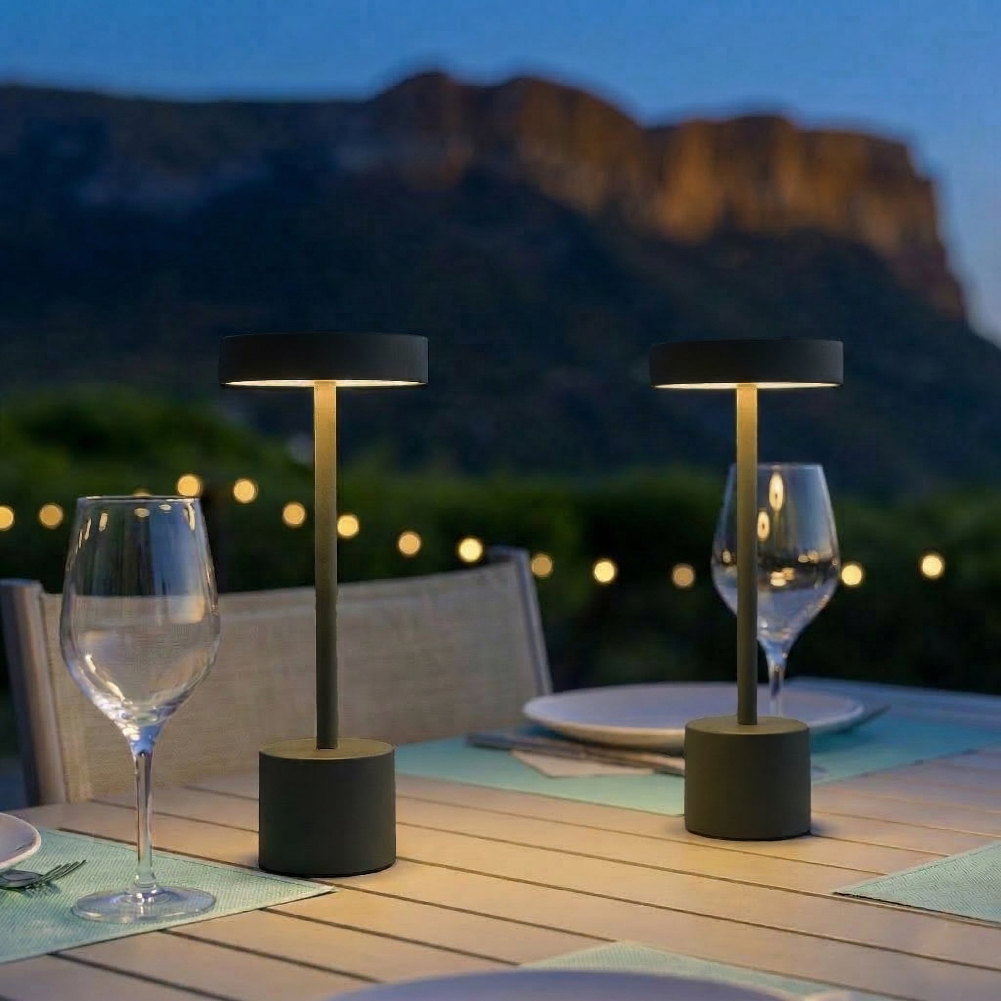 Red Deco Roby lampe sans fil lot 2 gris LED tactile H30 cm