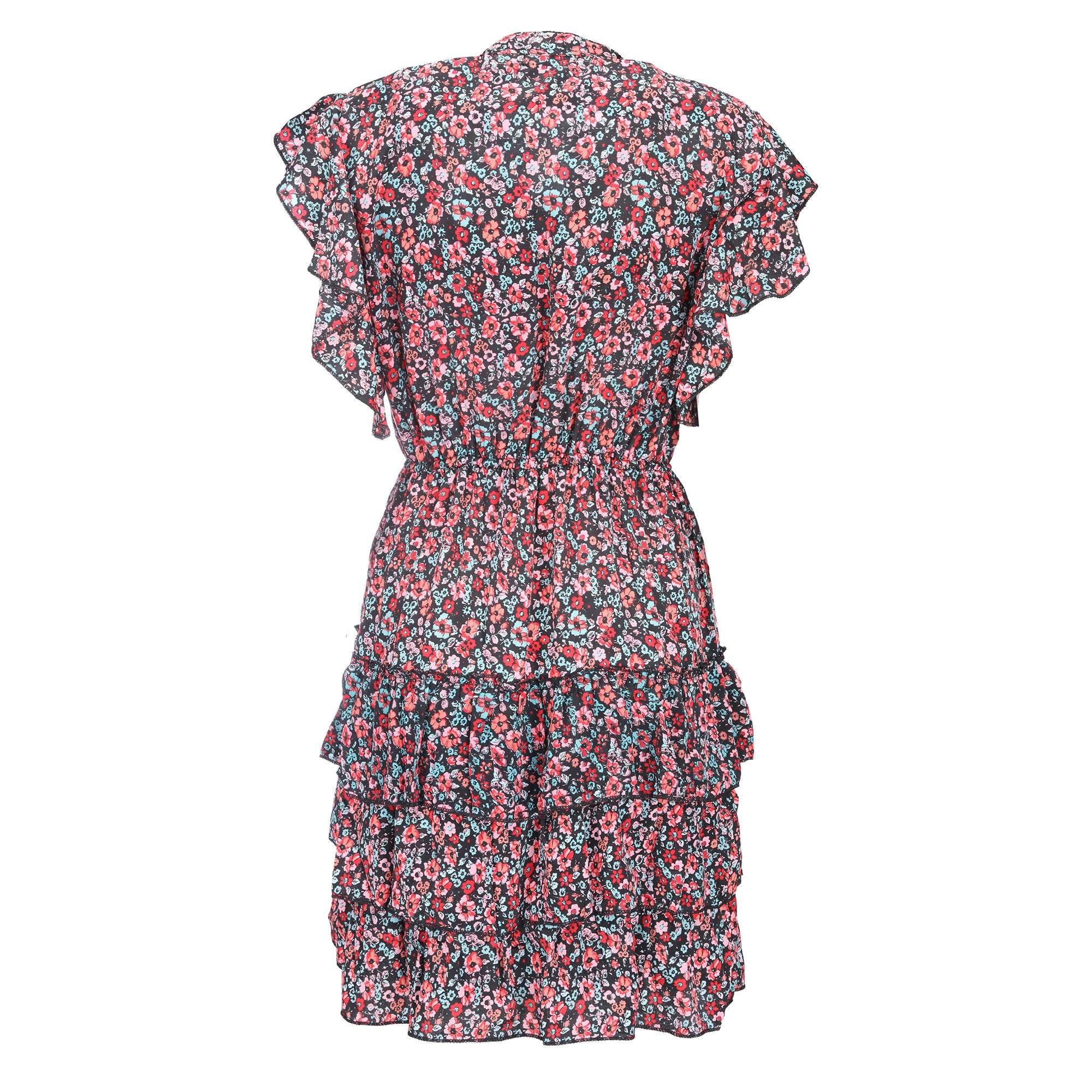 Stokomani Mode robe courte 3 volants légère femme