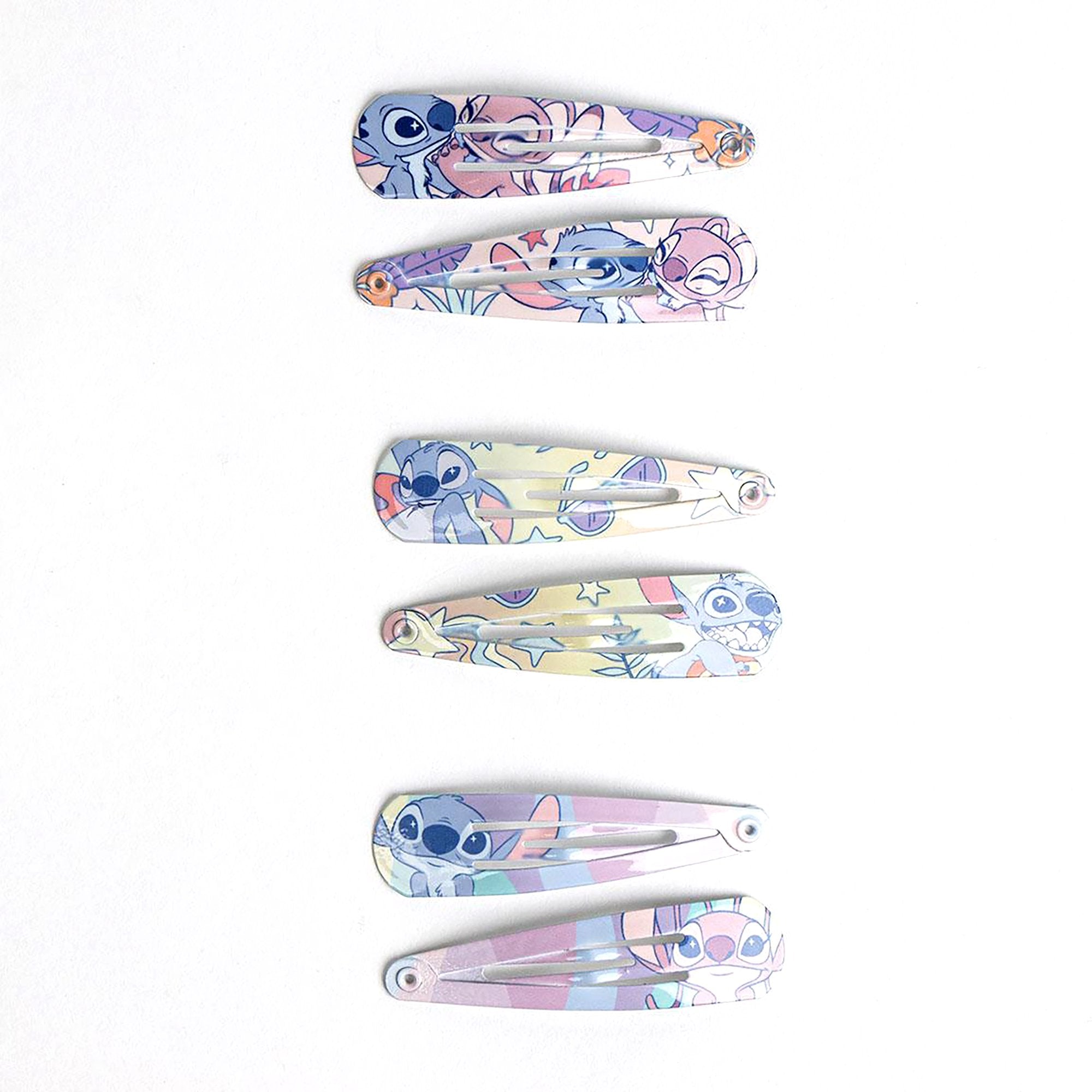 Barrettes cheveux clic-clac Lilo et Stitch lot 6 fantaisie