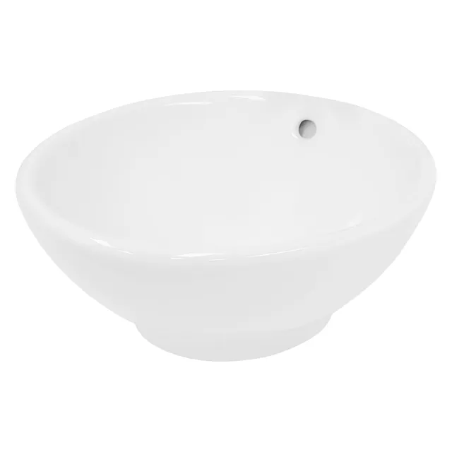 ECD Germany Sanitär Vasque ronde céramique blanc Ø42x17cm LuxeBath