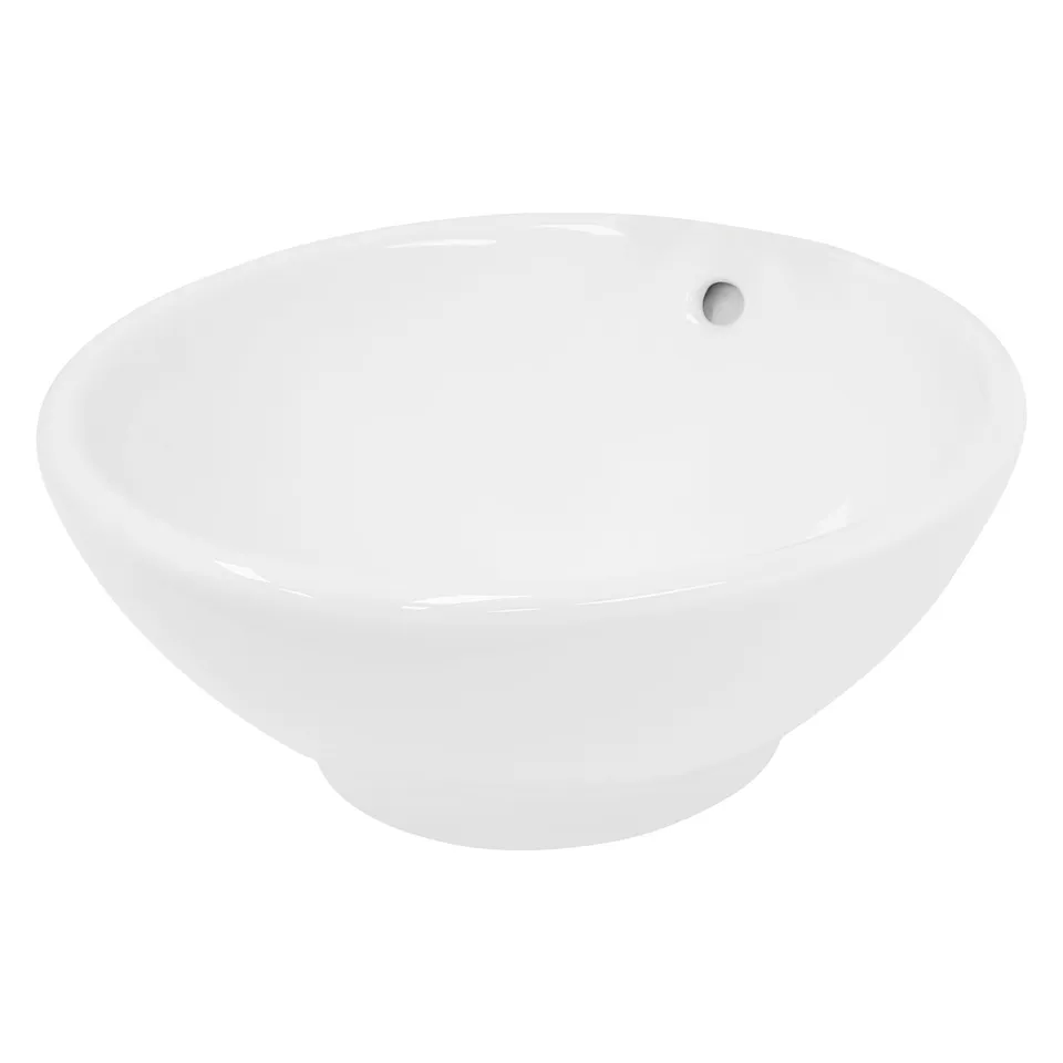 ECD Germany Sanitär Vasque ronde céramique blanc Ø42x17cm LuxeBath