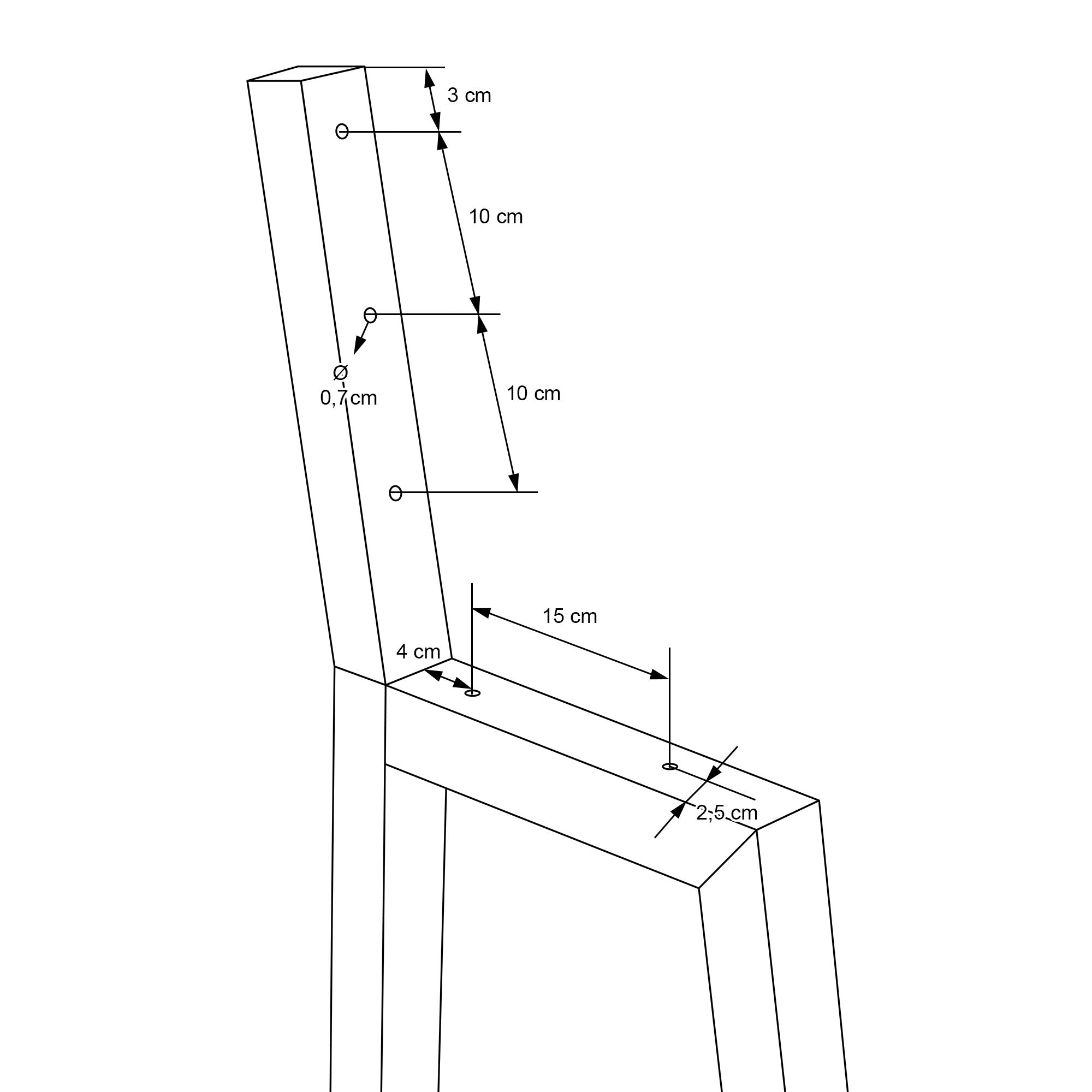 ECD Germany Garten pieds de banc 47x77,5 cm noirs acier x2