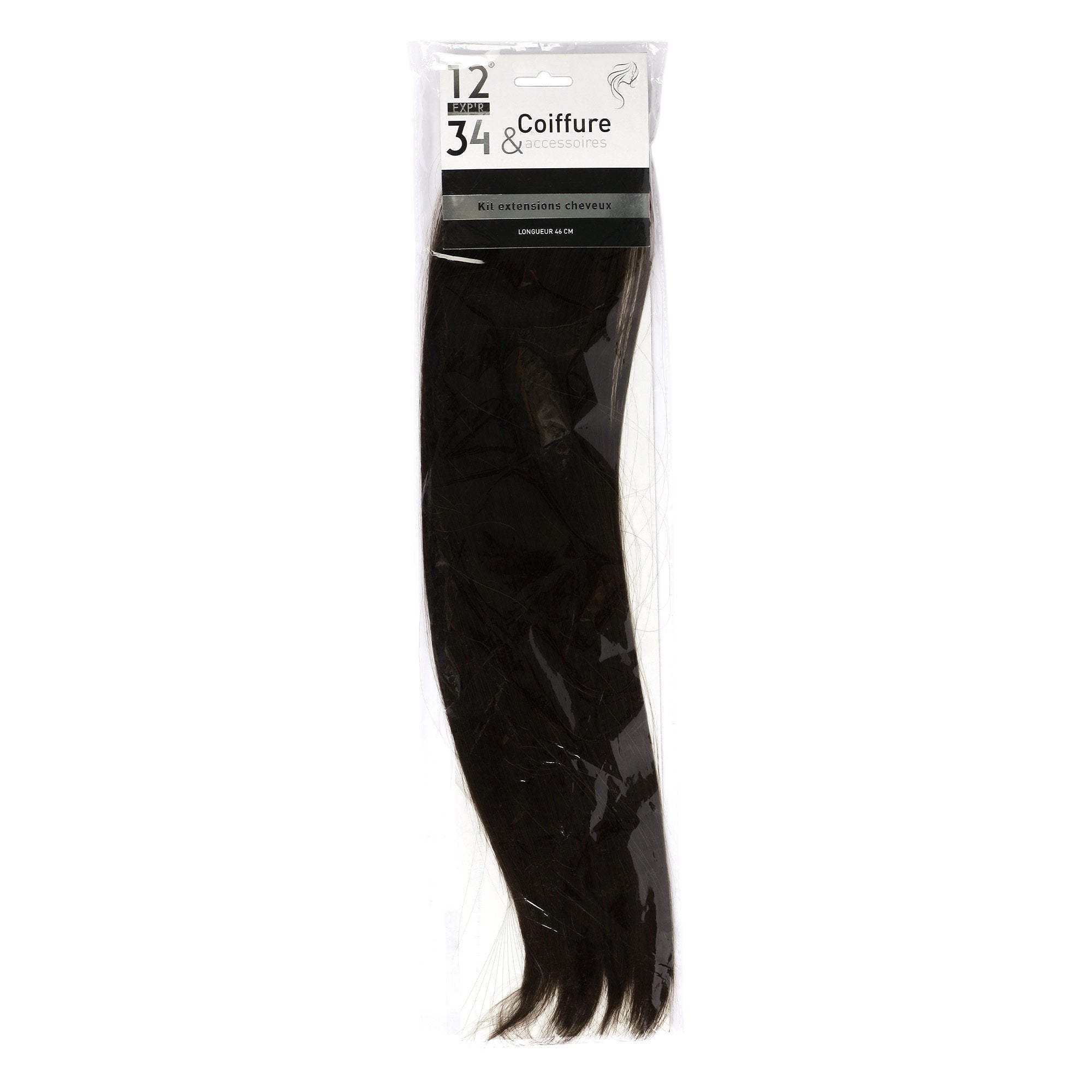 Stokomani Beauté extensions cheveux à clips châtain 46 cm