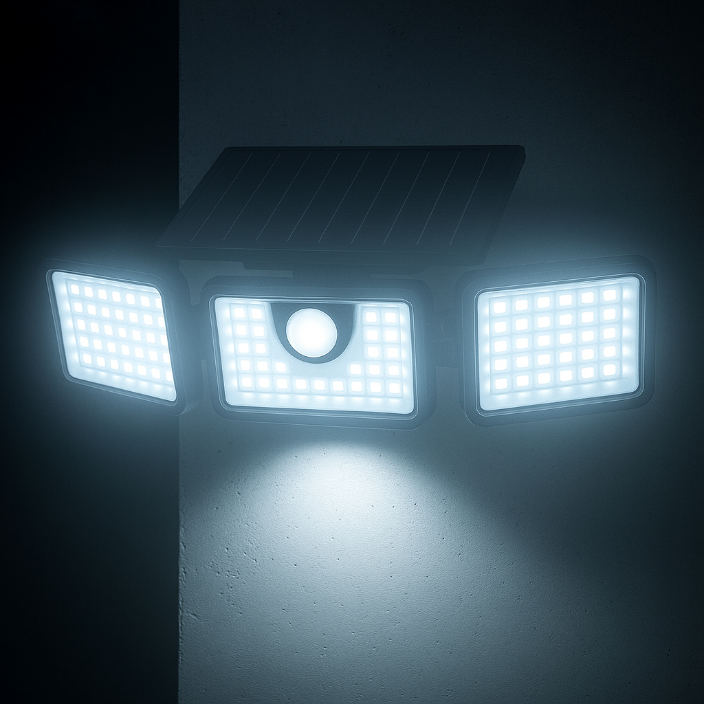 Red Deco Falcon spot solaire noir 3 têtes 1000 lm
