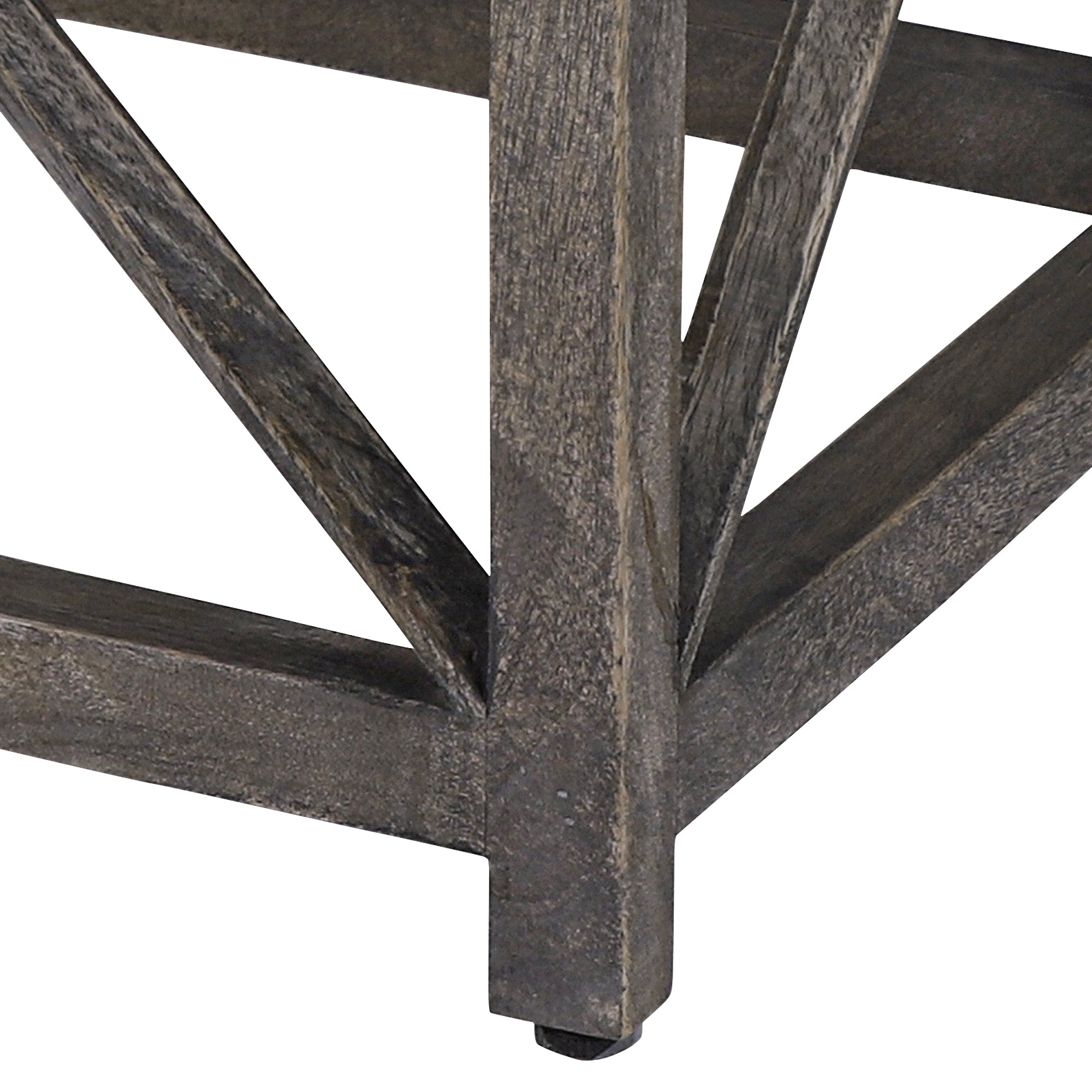 ECD Germany Möbel bout de canapé manguier gris Ø45x55 cm WOMO