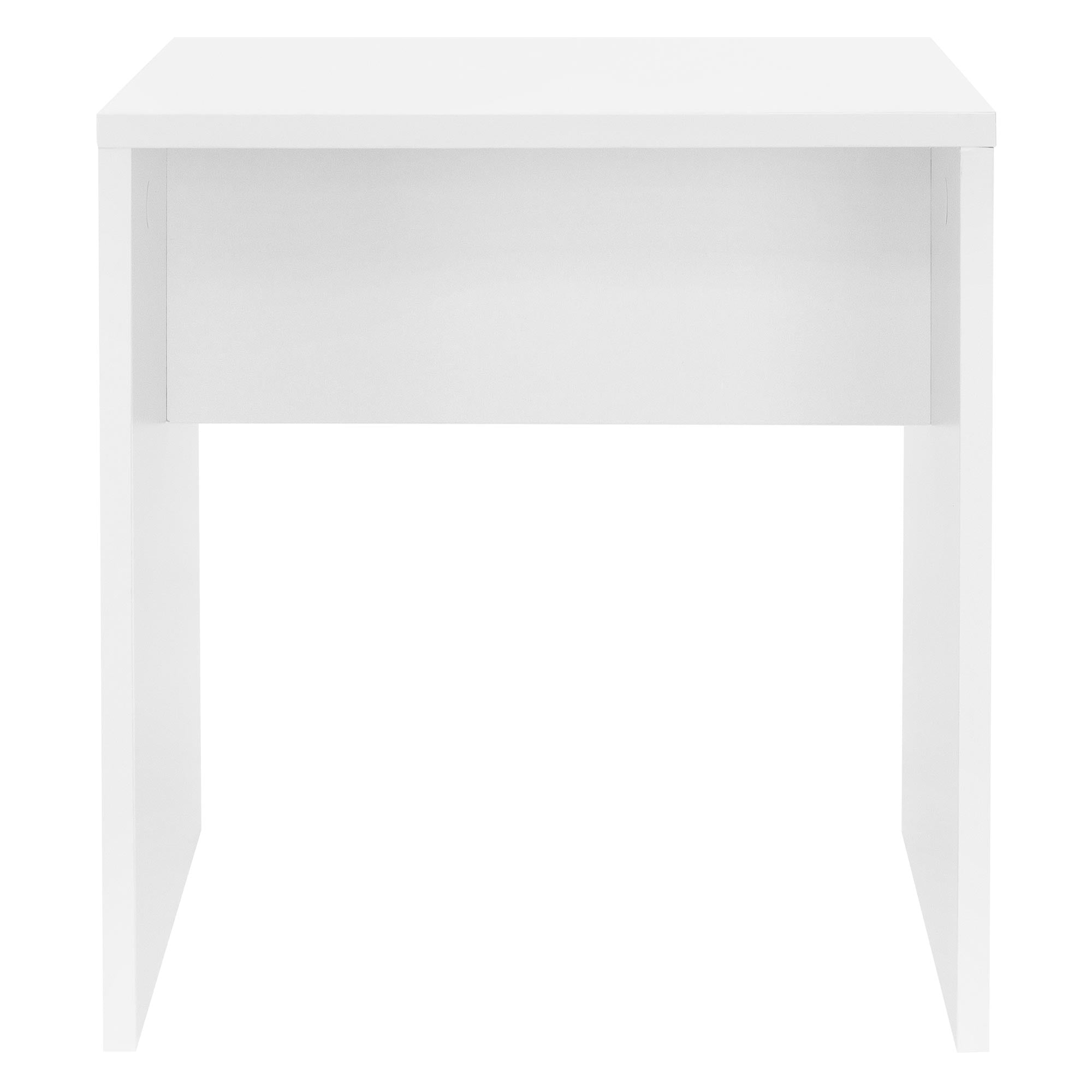 ML-Design 108 cm coiffeuse blanche avec miroir et tabouret