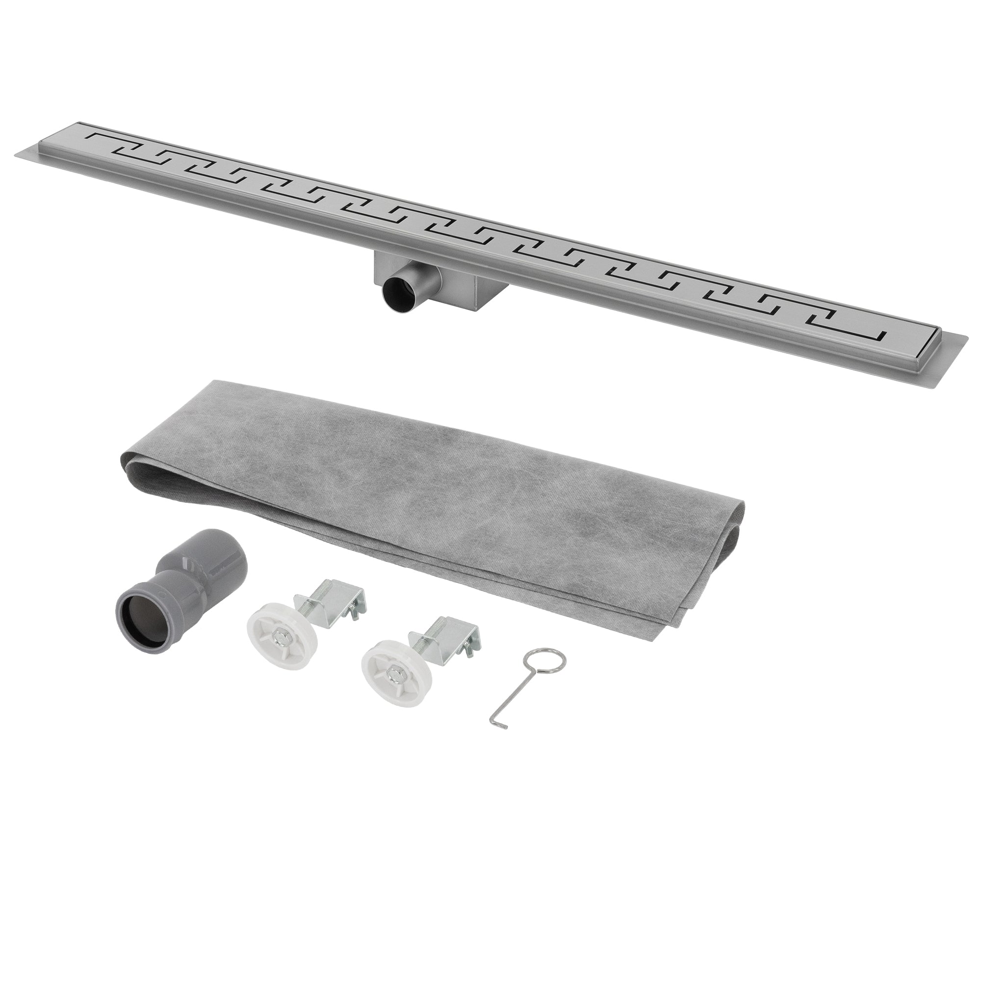 ECD Germany Sanitär Caniveau Douche Inox 100 cm Argent