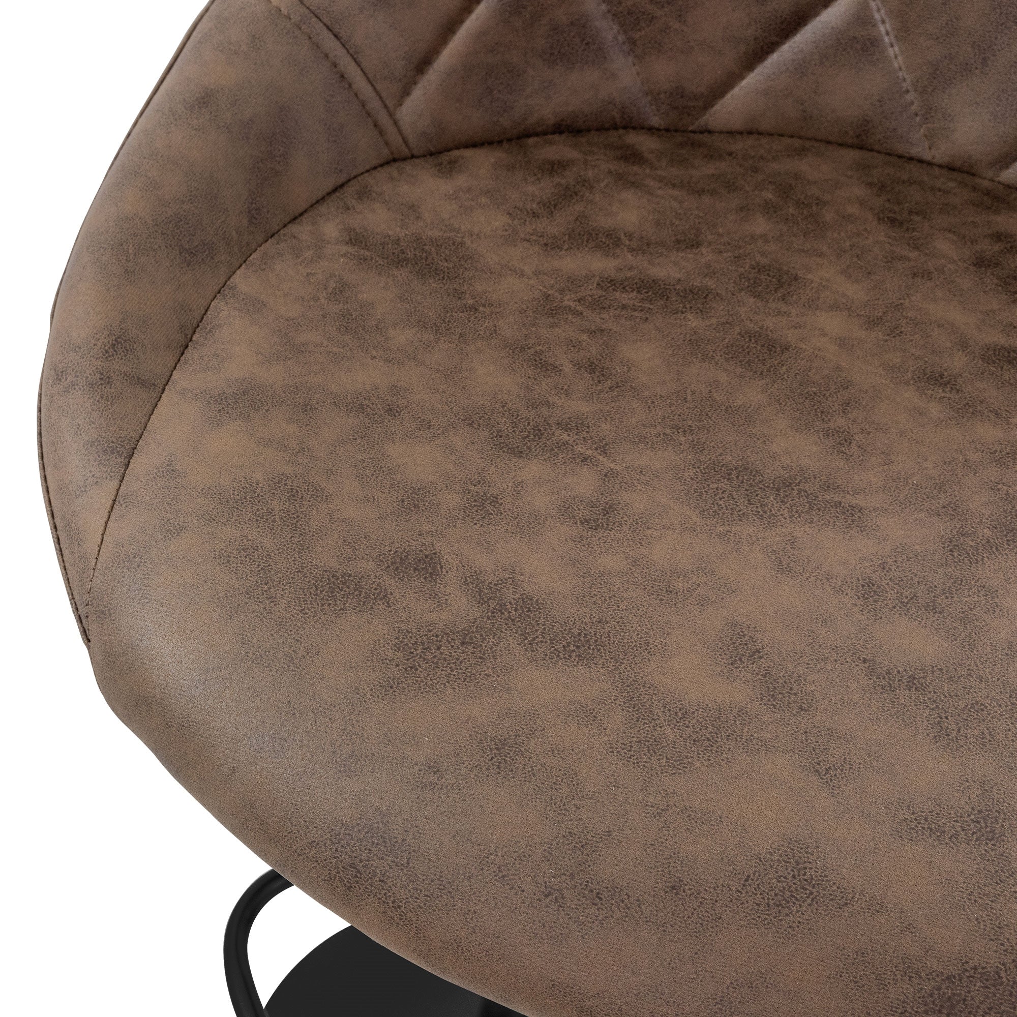 ML-Design Lot 4 tabourets bar marron simili cuir 62-82 cm
