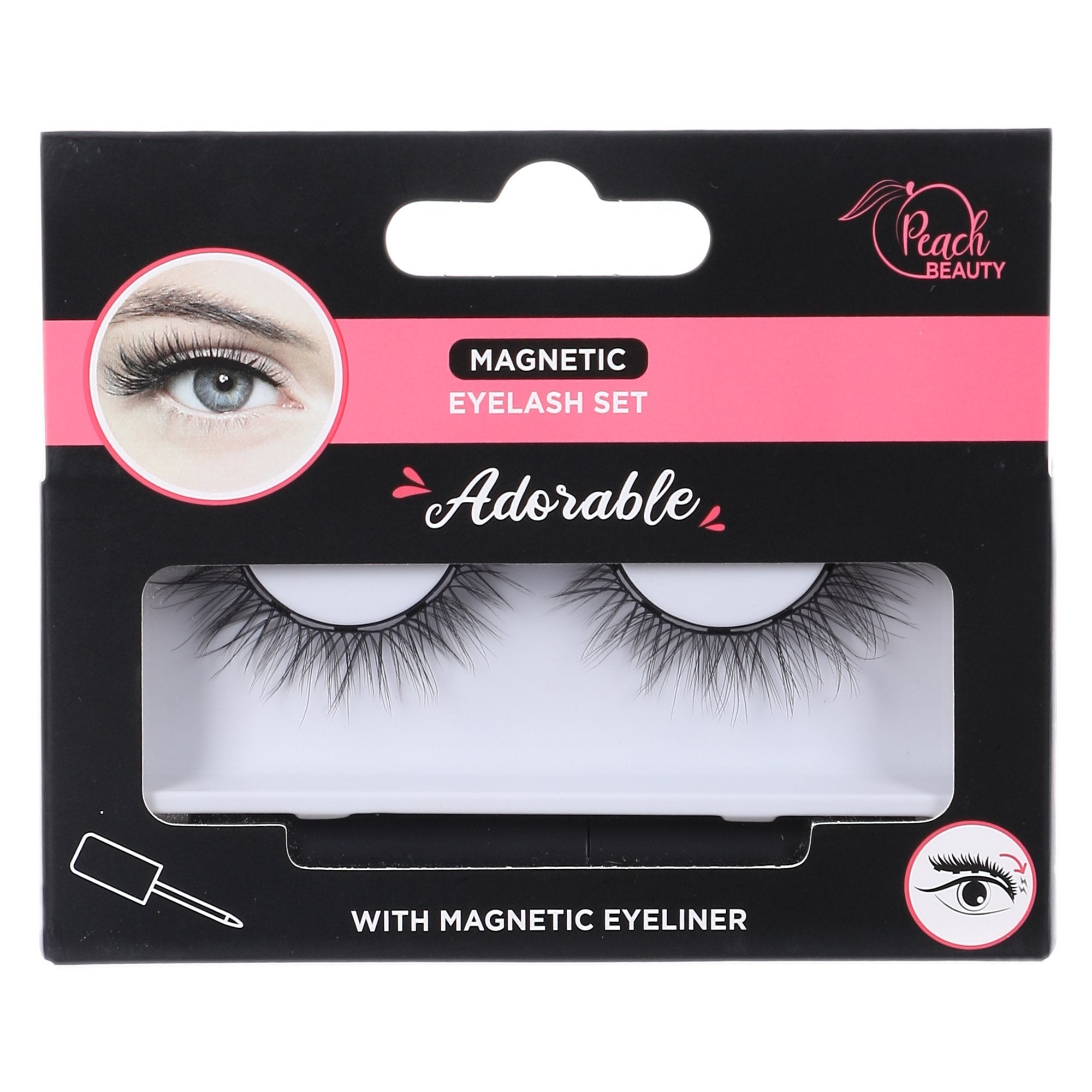 Kit 2 faux-cils magnétique avec eyeliner magnétique réutilisable