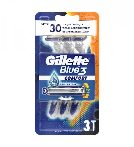 Stokomani Beauté lot 3 rasoirs Blue 3 Comfort 3 lames