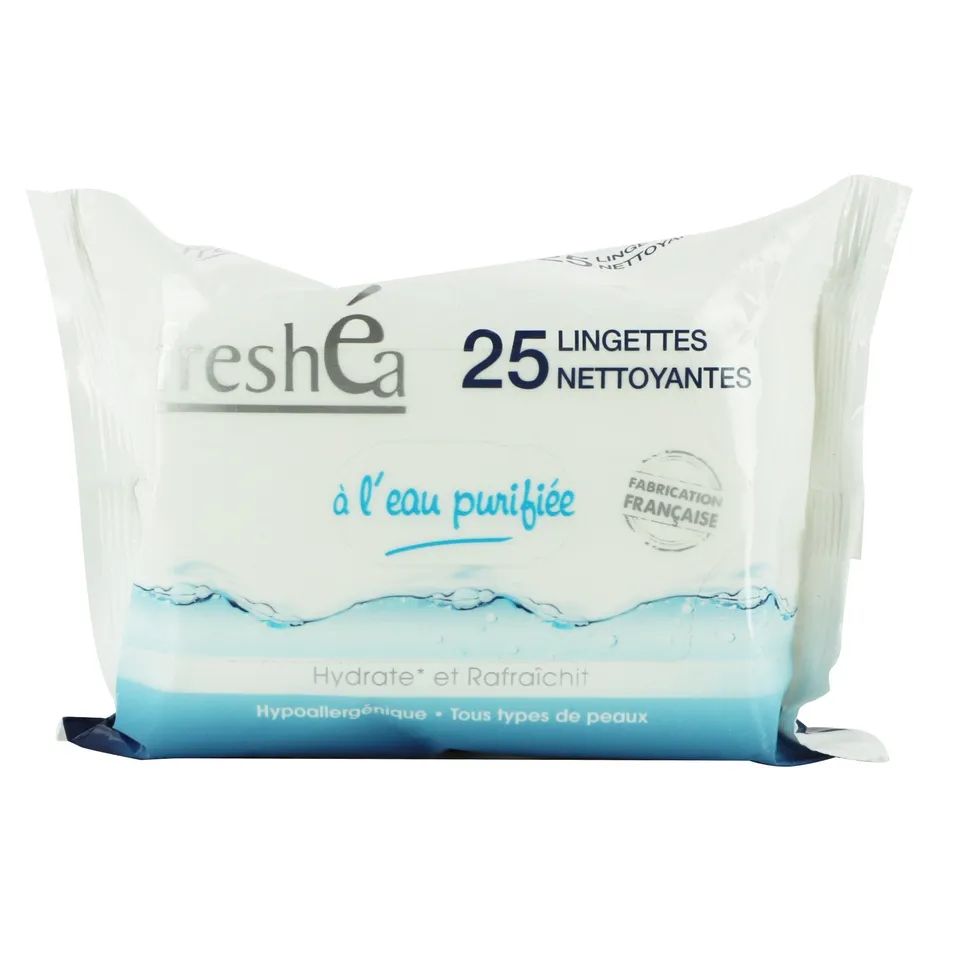 Stokomani Maison 25 lingettes nettoyantes visage rafraîchissantes