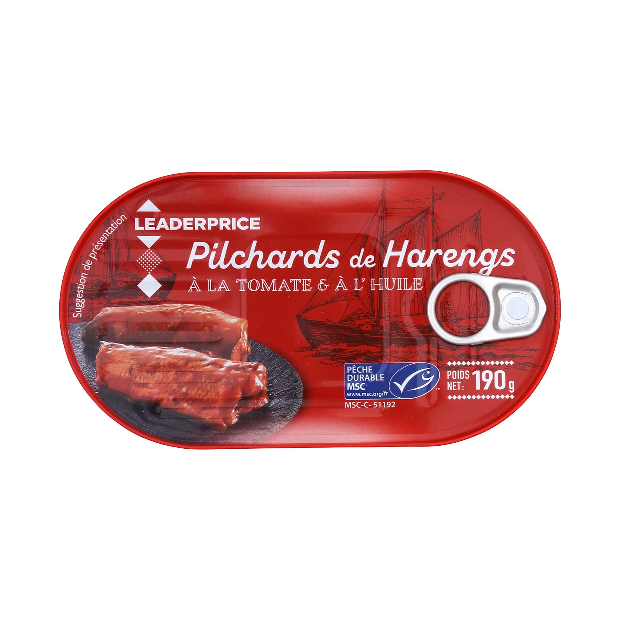 Leader Price Pilchards Harengs Tomate Conserve 190g