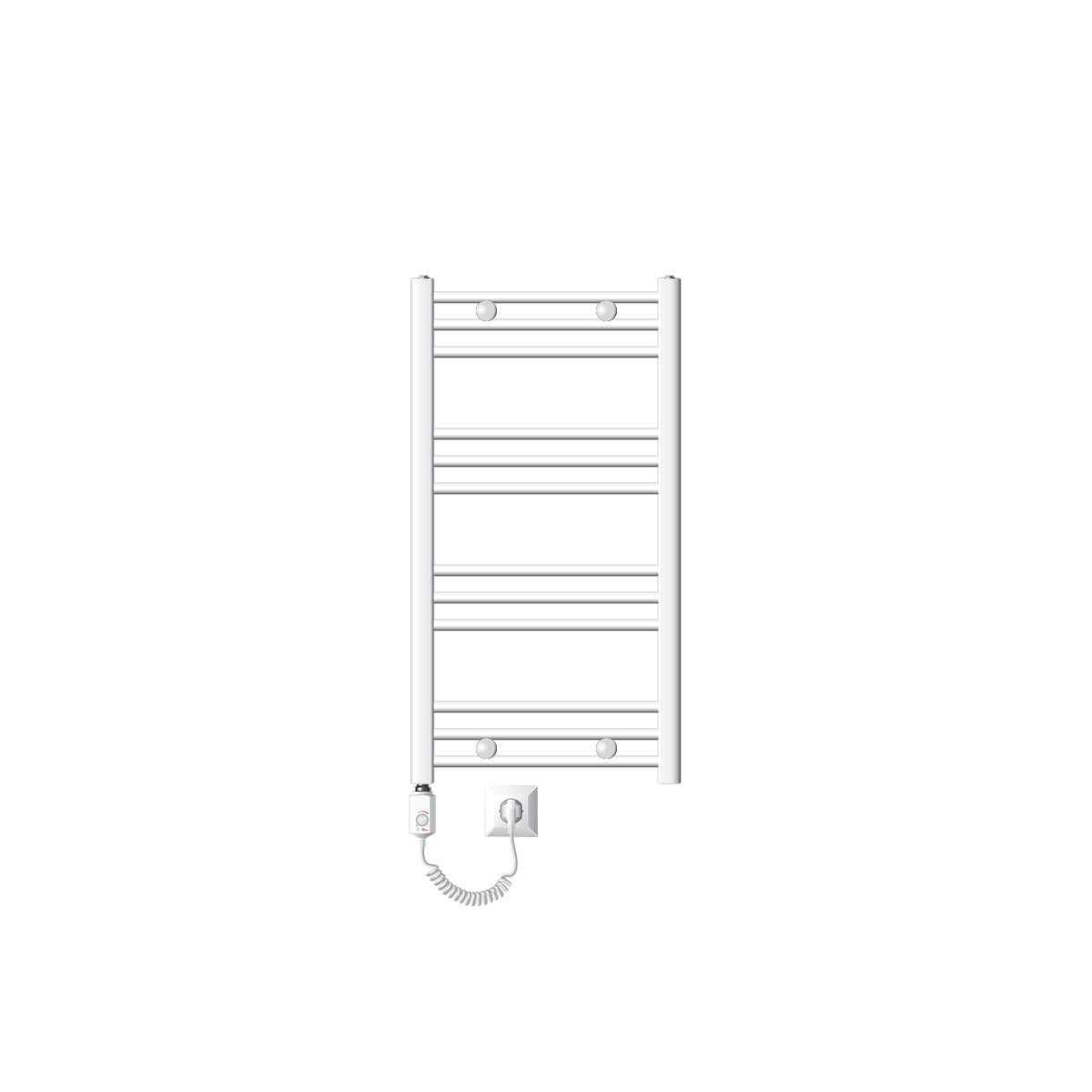Radiateur Électrique Salle de Bain Blanc 600W 500x800 mm