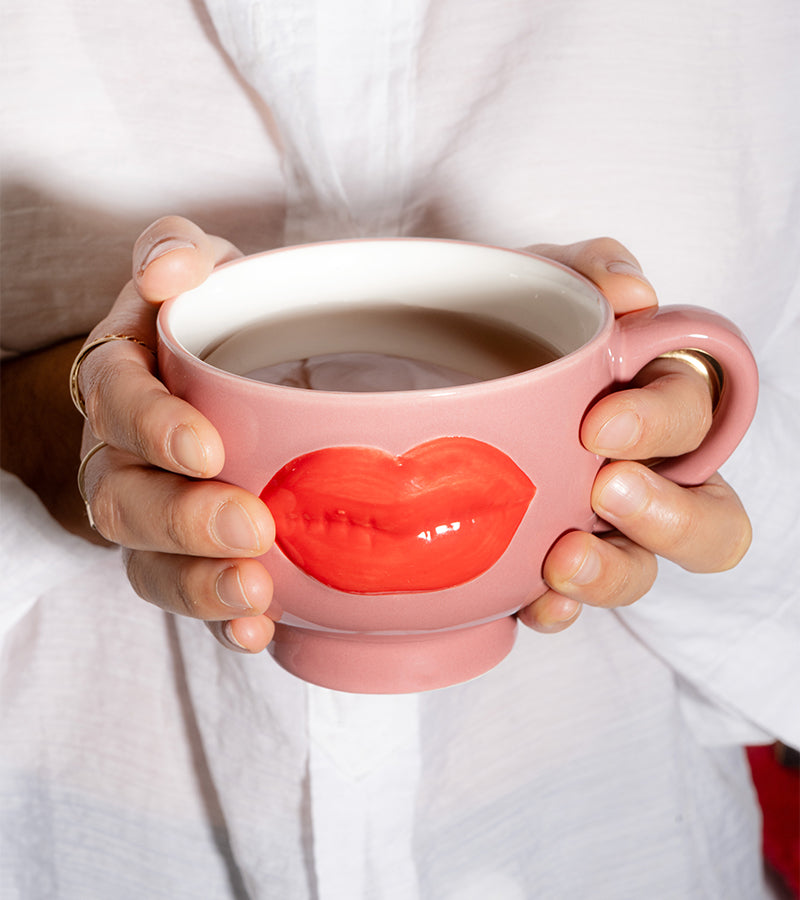 L'avant gardiste Mug Lips tasse céramique motif lèvres