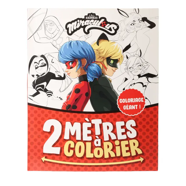 Miraculous 2 mètres à colorier livre coloriage Ladybug géant