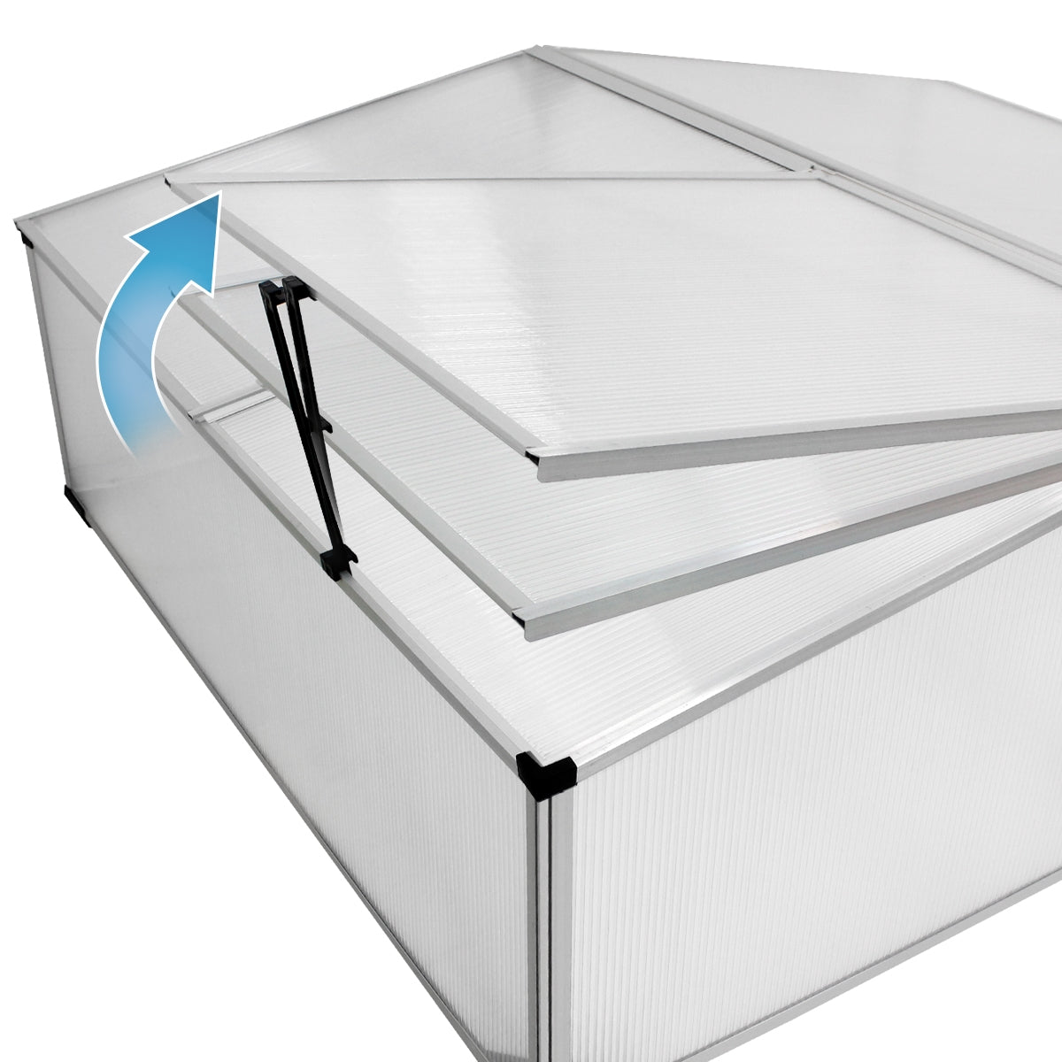 ECD Germany Garten double châssis serre de jardin 100x120 cm polycarbonate