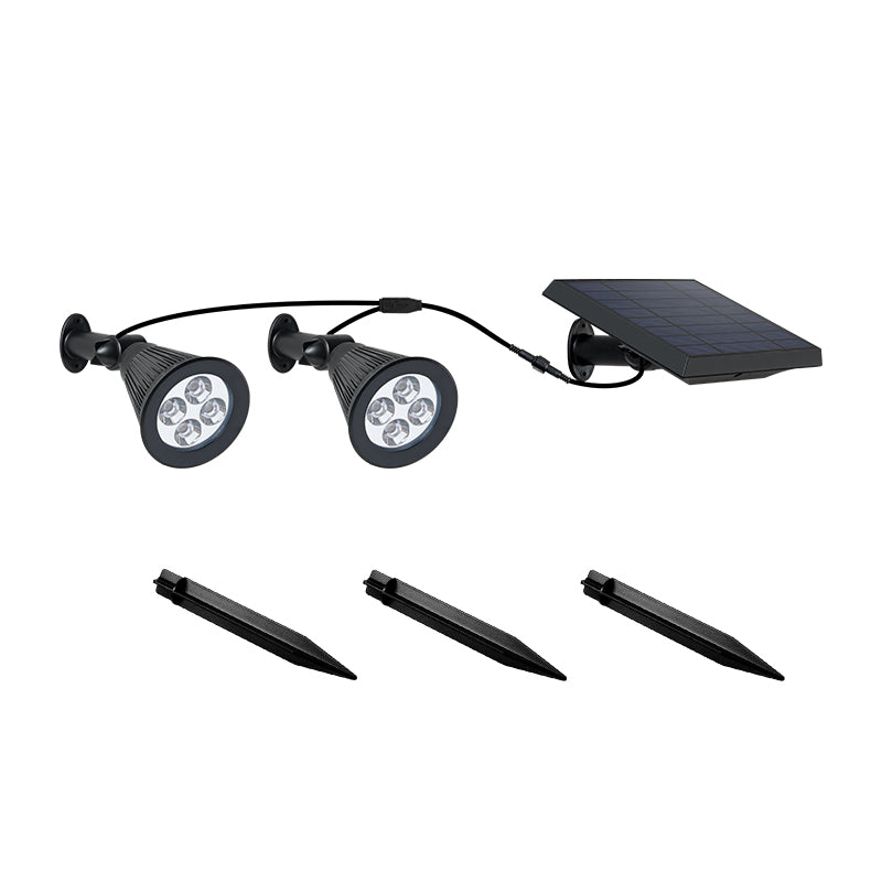 Red Deco Family Spiky double spot solaire LED H38cm