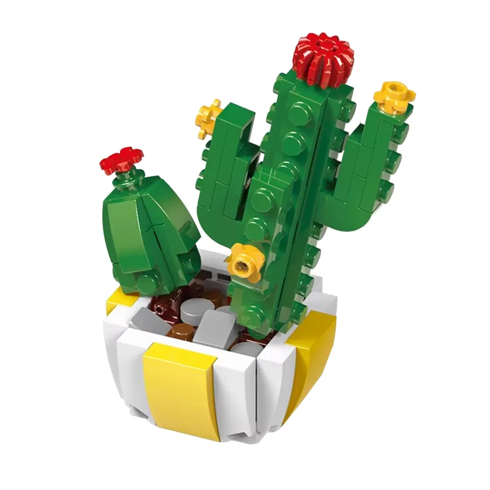 Stokomani Jeux brique construction plante décorative vert