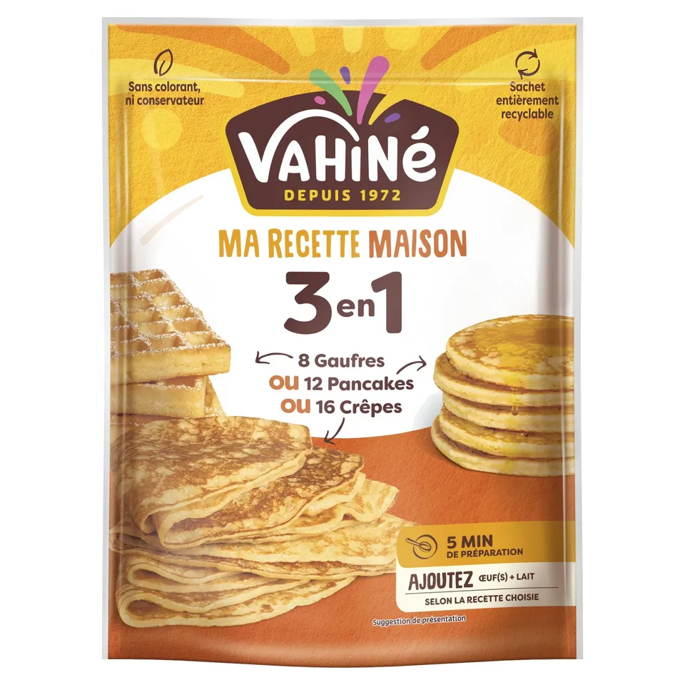 Stokomani préparation crêpes pancakes gaufres 3 en 1