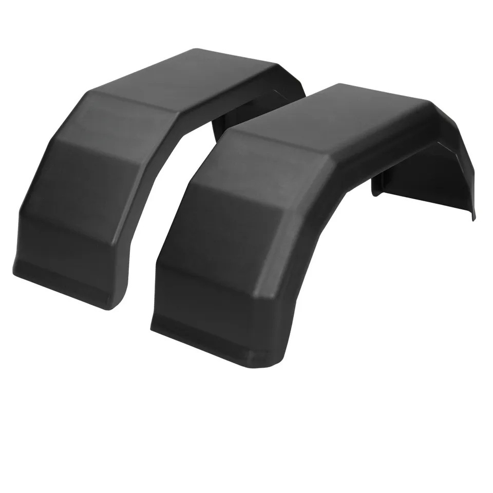 ECD Germany KFZ garde-boue remorque 8 pouces plastique noir lot 2