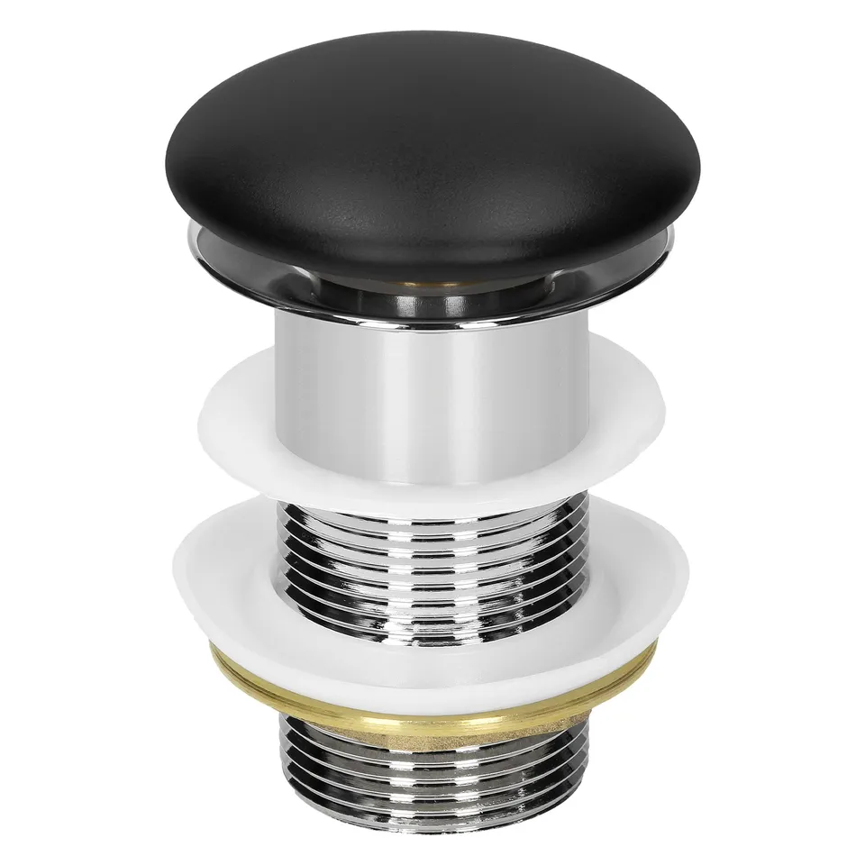 ECD Germany LuxeBath bonde lavabo 1 1/4 argent avec trop-plein