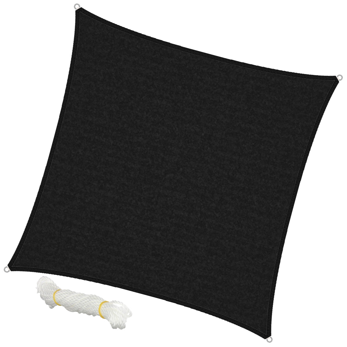 ECD Garten Voile d'ombrage 5x5m Anthracite HDPE Carré
