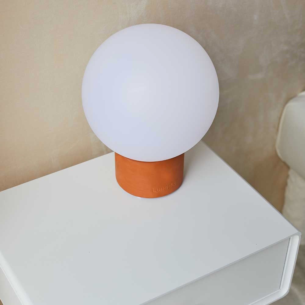 Red Deco Terra Lampe Table Sans Fil Terre Cuite H25cm Touch