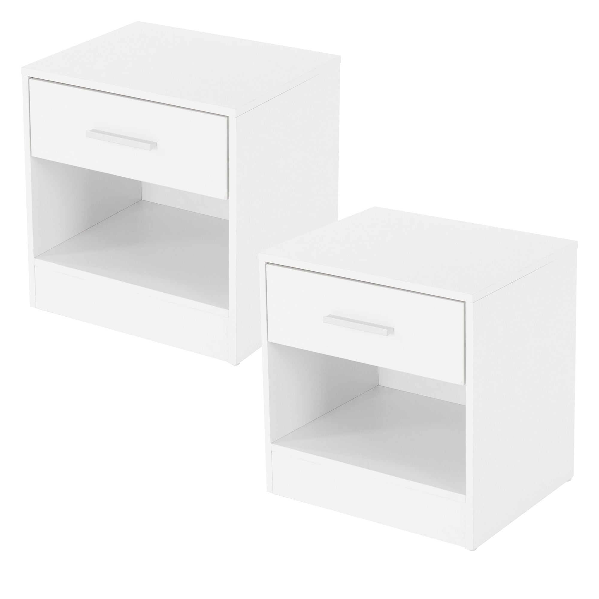 ML-Design chevet table de nuit blanche 36,5x38,5x30 tiroir
