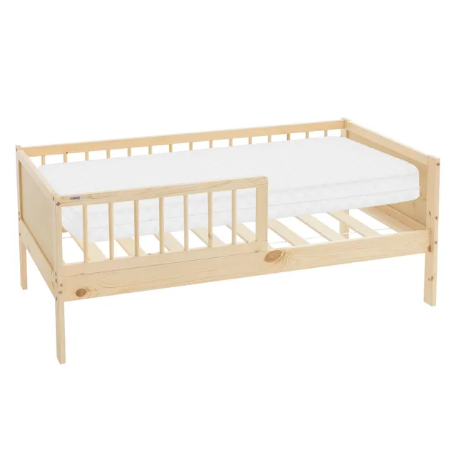 ECD Germany Kinder lit enfant 70x140 pin naturel matelas inclus