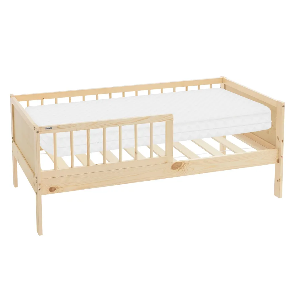 ECD Germany Kinder lit enfant 70x140 pin naturel matelas inclus
