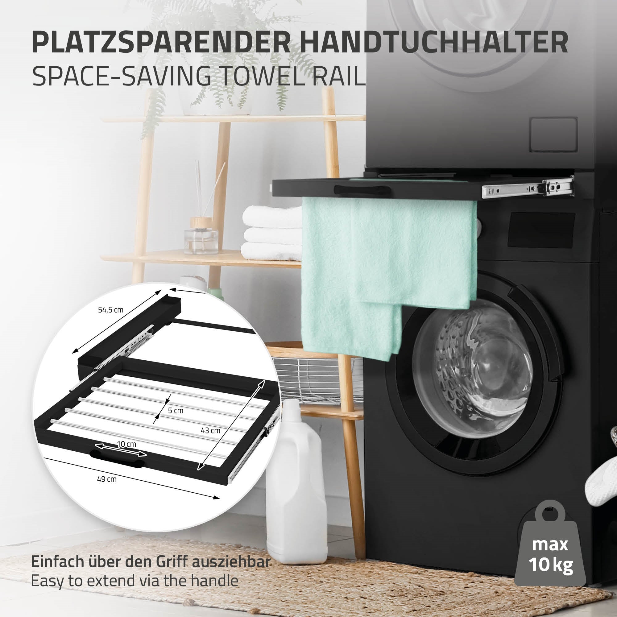 ECD Germany Möbel cadre superposition noir 60,5x54,5 cm