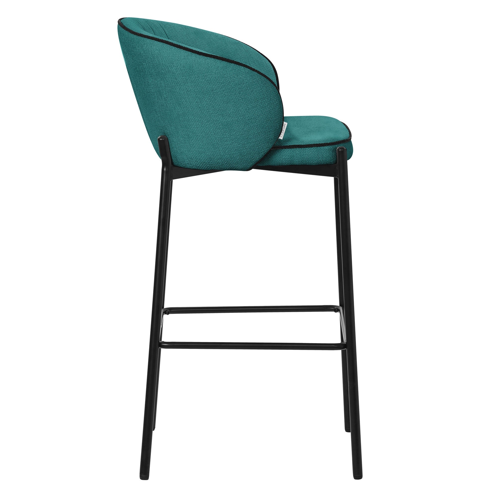 ML-Design tabouret bar lot 2 pétrole 50x101x54 cm dossier repose-pieds