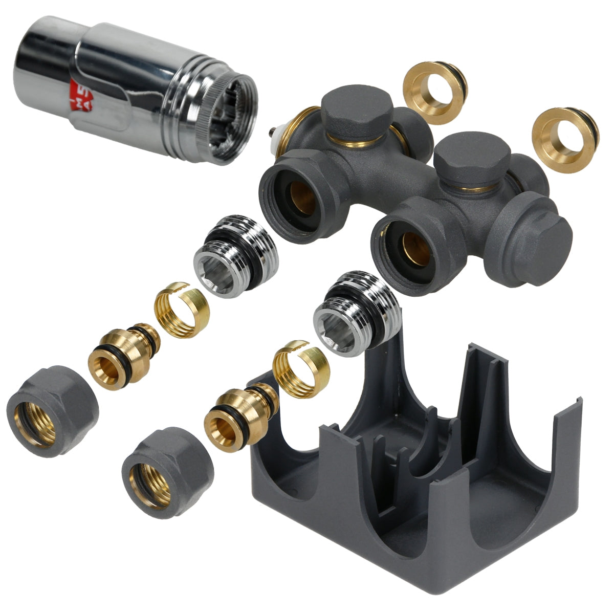 ECD Germany Heizungen sèche-serviettes anthracite 480x1600 mm