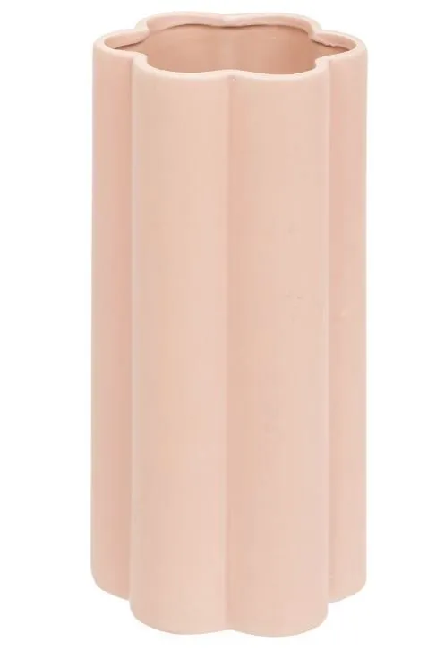 Atmosphera vase fleur céramique rose clair déco salon