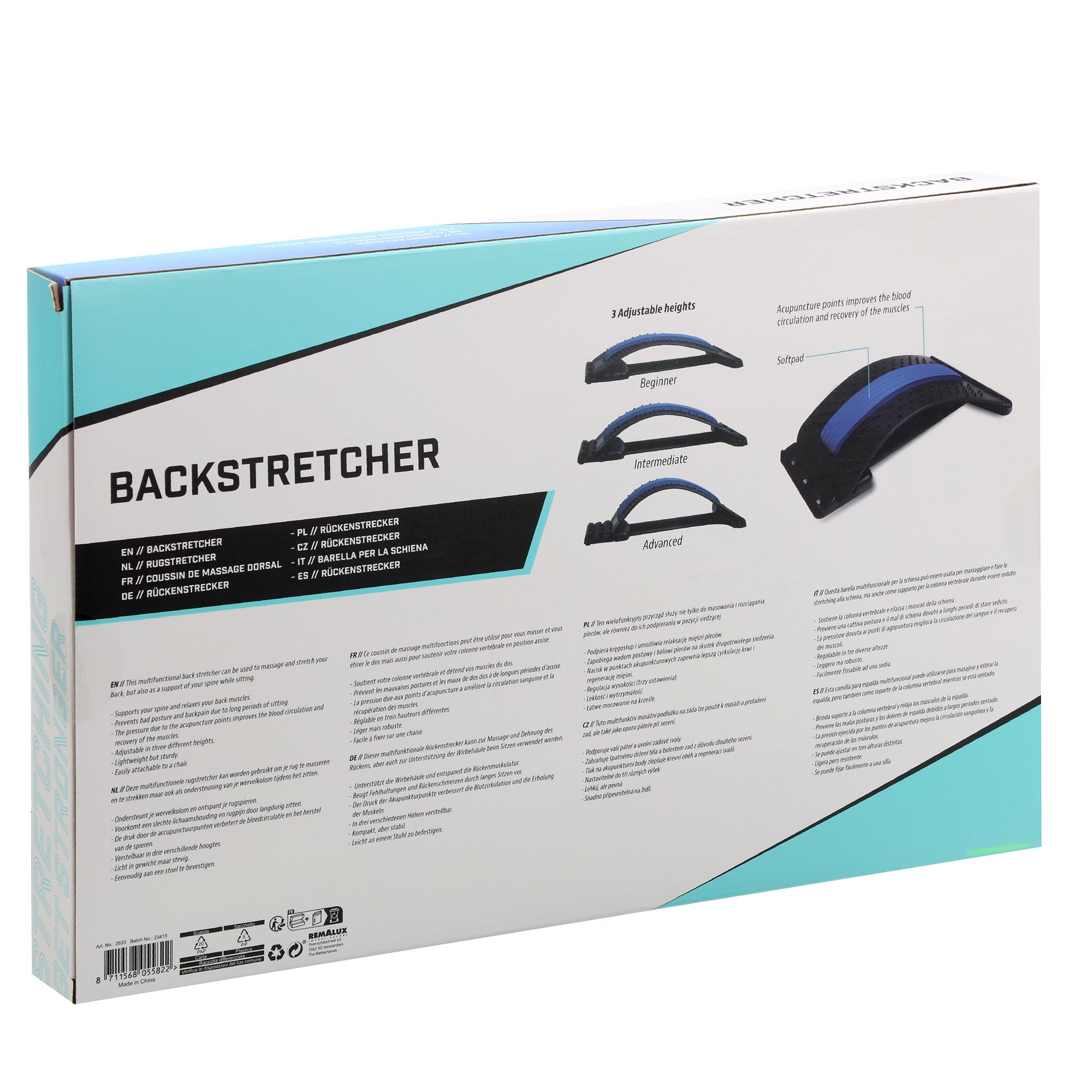 Stokomani Beauté civière dorsale acupression 60 points