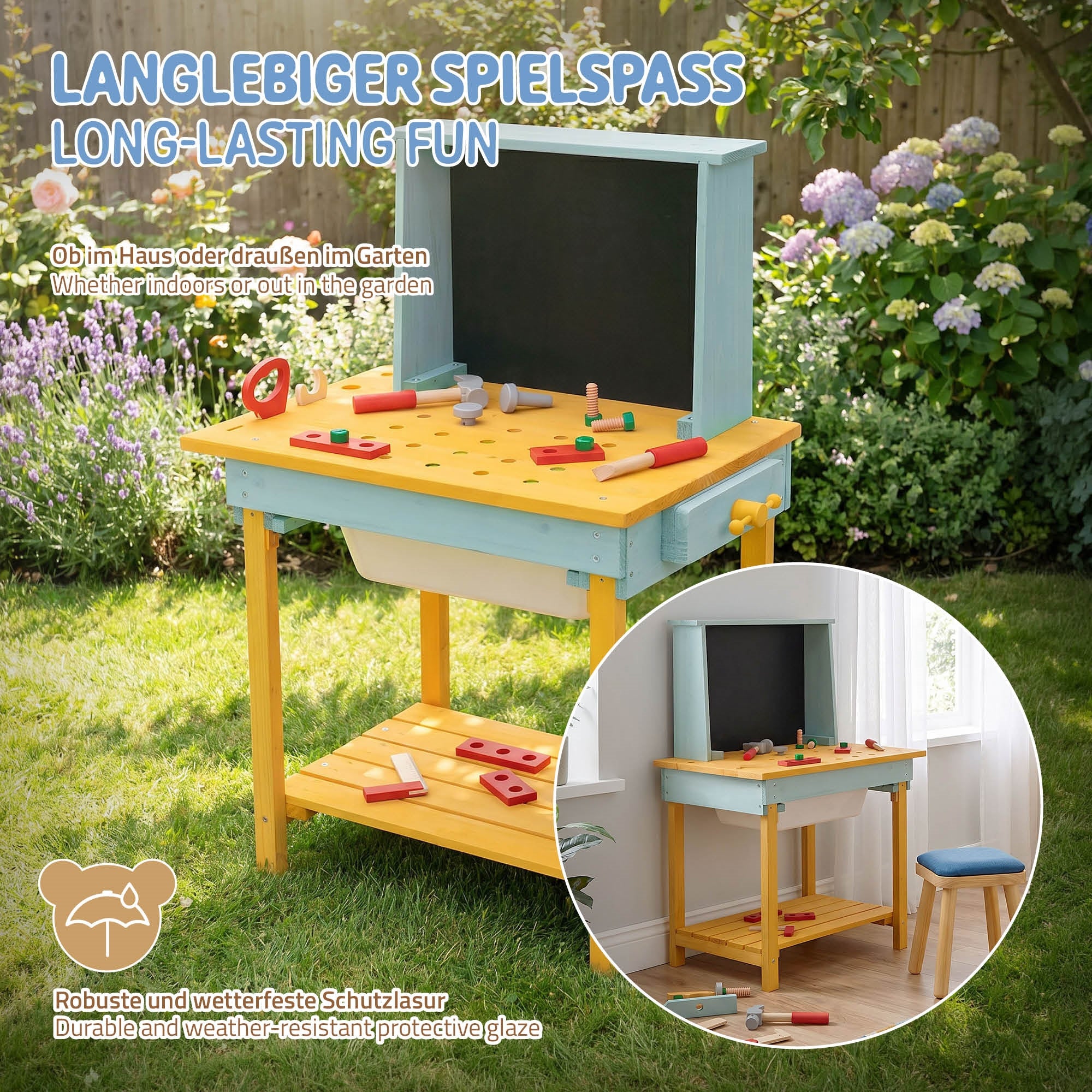 ECD Germany Kinder Joyz établi enfant bois avec accessoires