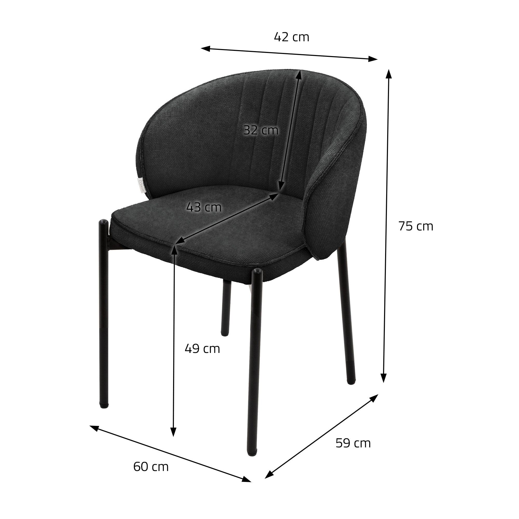 ECD Germany Möbel ML-Design chaise anthracite lot 2 polyester