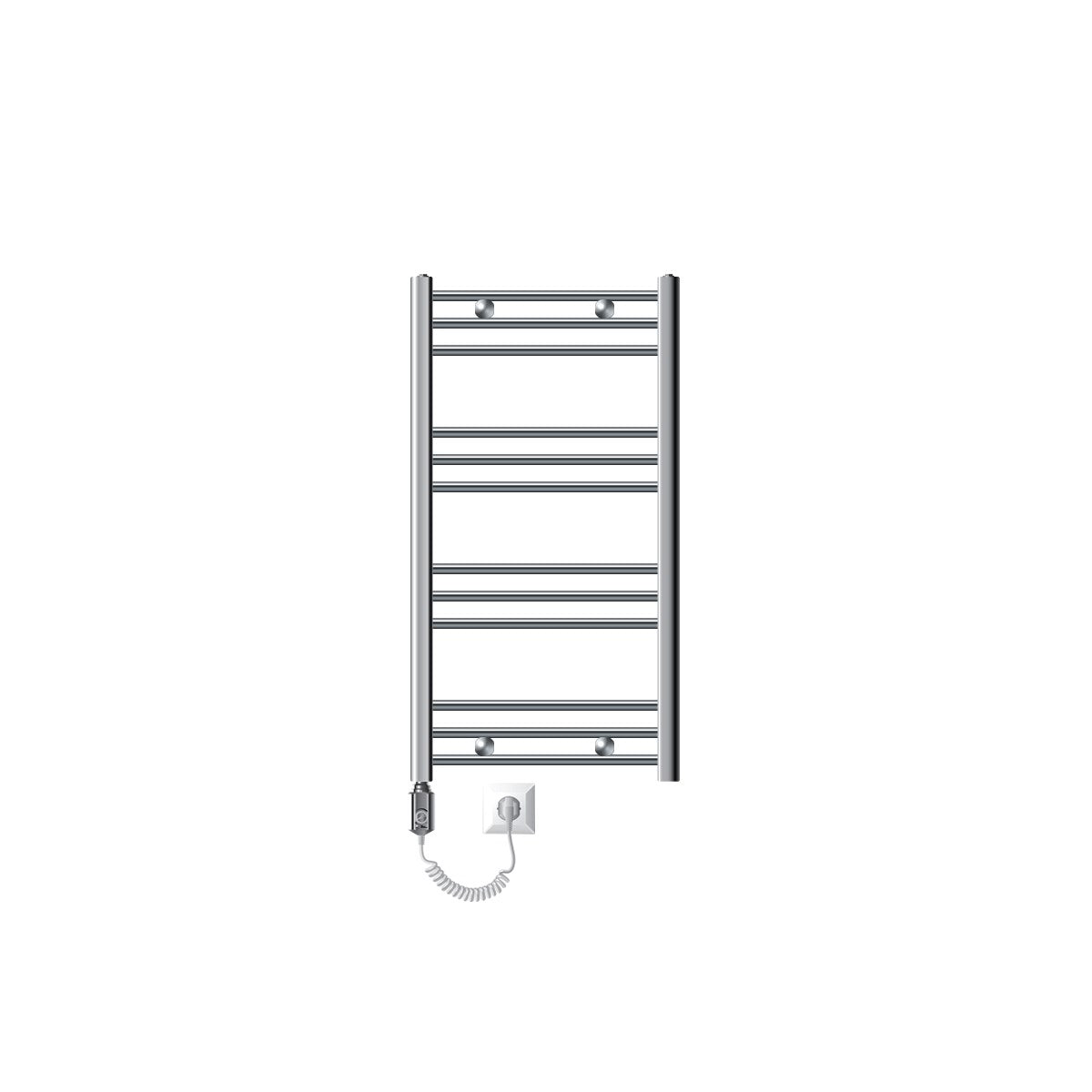 ECD Germany Radiateur électrique salle de bain chrome 500x800 mm