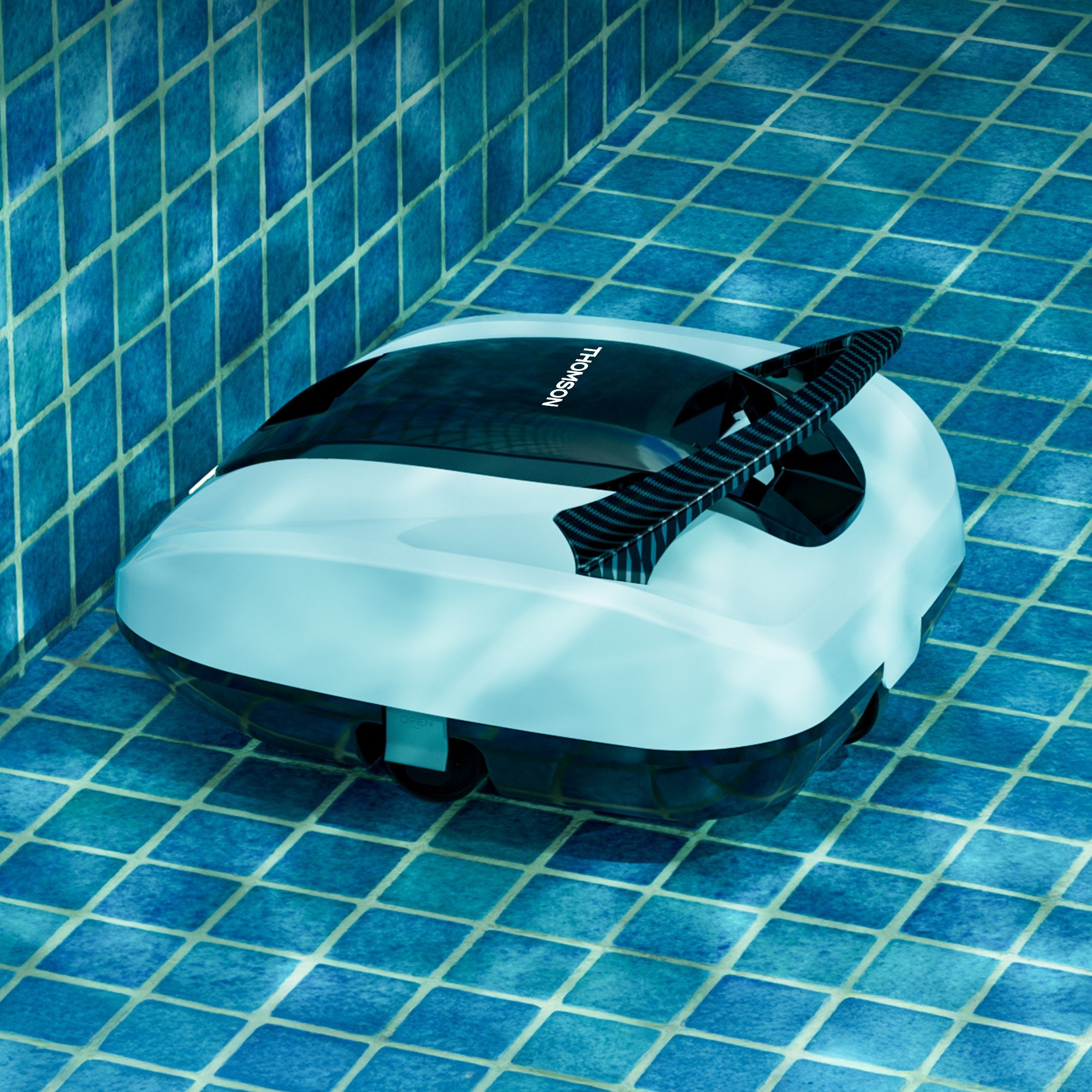 Robot nettoyeur piscine sans fil 90 min 85 m²